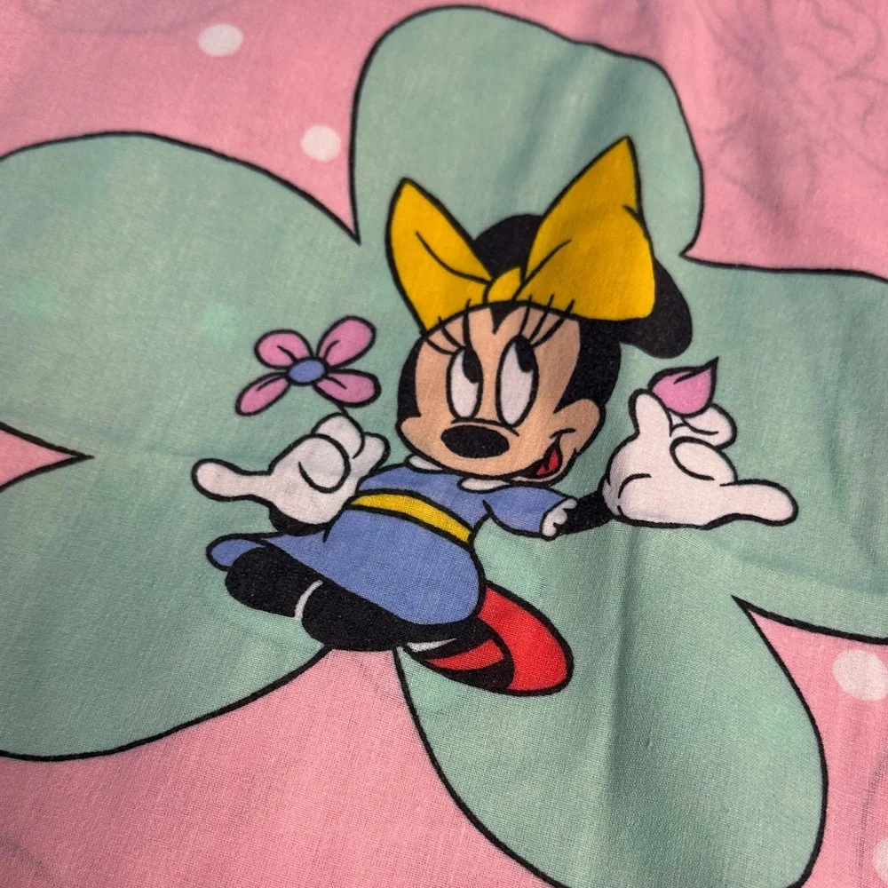 Disney Minnie Mouse Pink and Teal‎ Bedding Sheets 90”x 64”